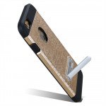 Wholesale iPhone 7 Pixel Armor Hybrid Kickstand Case (Champagne Gold)